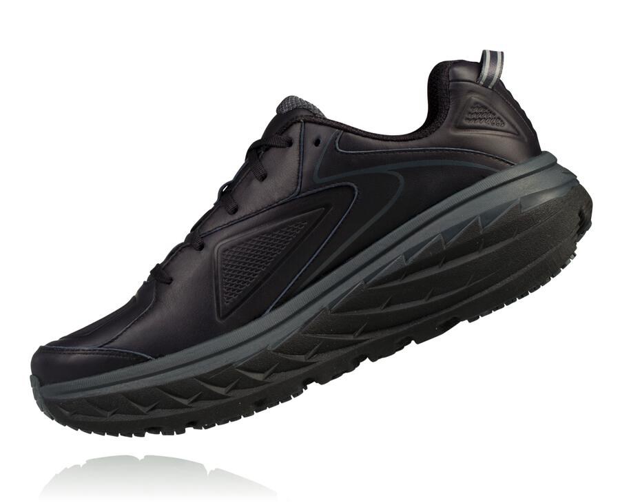 Hoka One One Hardloopschoenen Heren - Bondi Leern - Zwart - WE3792850